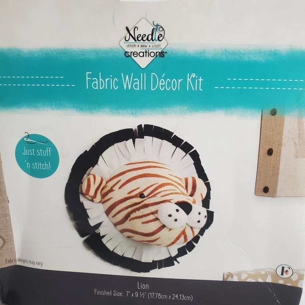 Needle Creations Lion Fabric Wall Décor Kit - DIY Craft Project